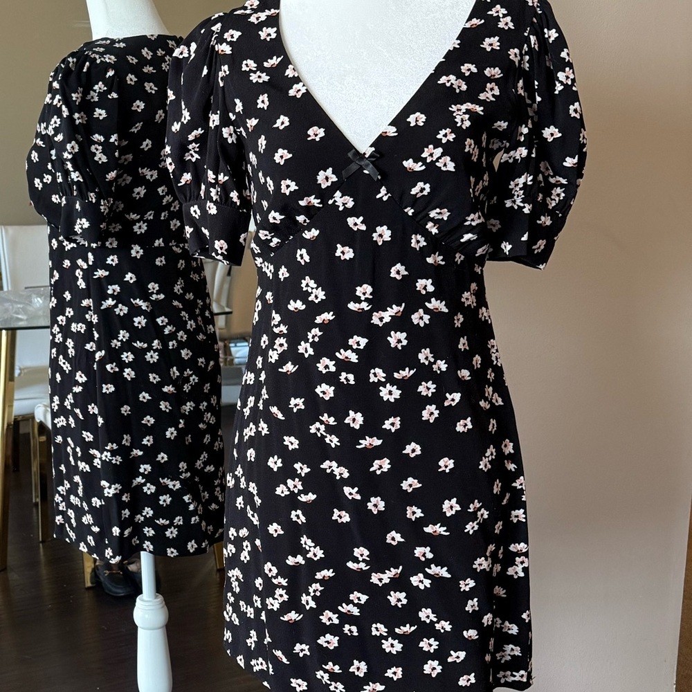 Floral Black Dress